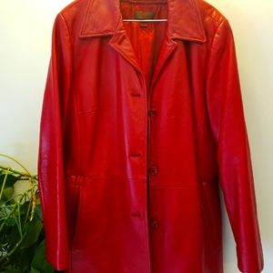 Beautiful Red Leather coat